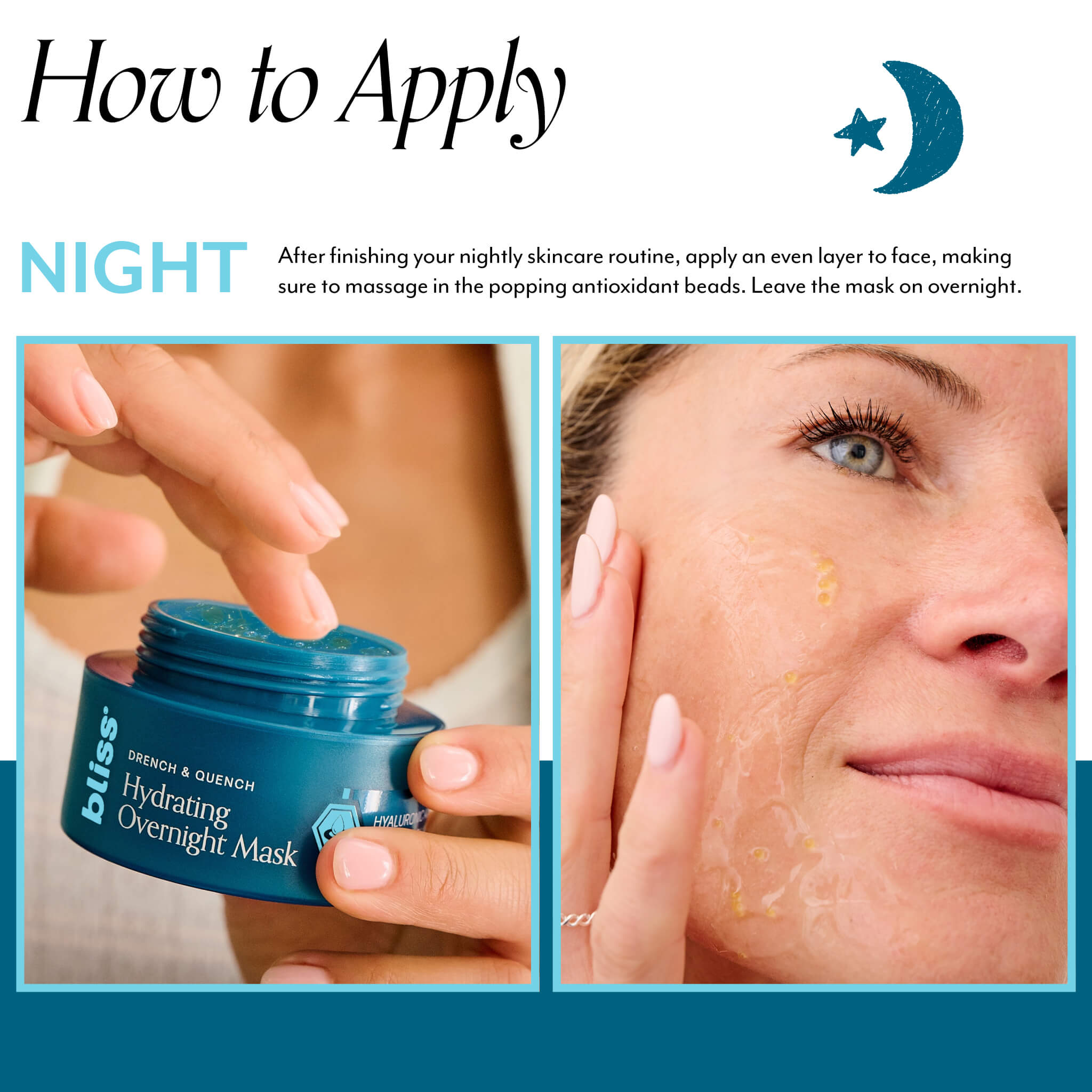 Drench & Quench Hydrating Overnight Mask with Hyaluronic Acid & Vegan Collagen - Image 5